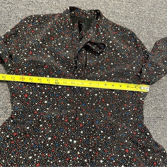 Madewell Balsam Tie-Neck Dress in Starry Night size 2 silk - Picture 11 of 16